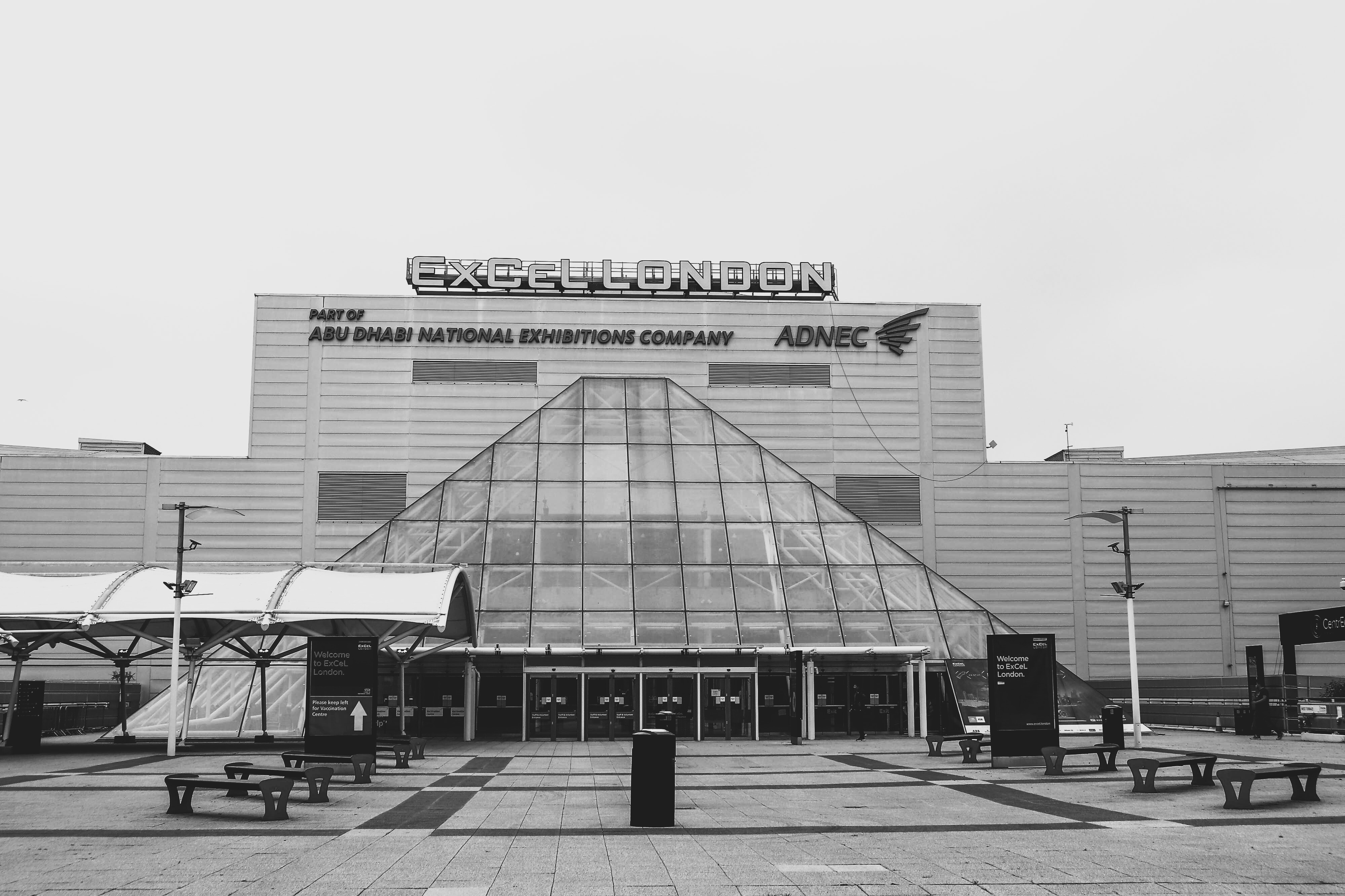 Excel_London_Venue_Exterior_-_Main_Entrance BW